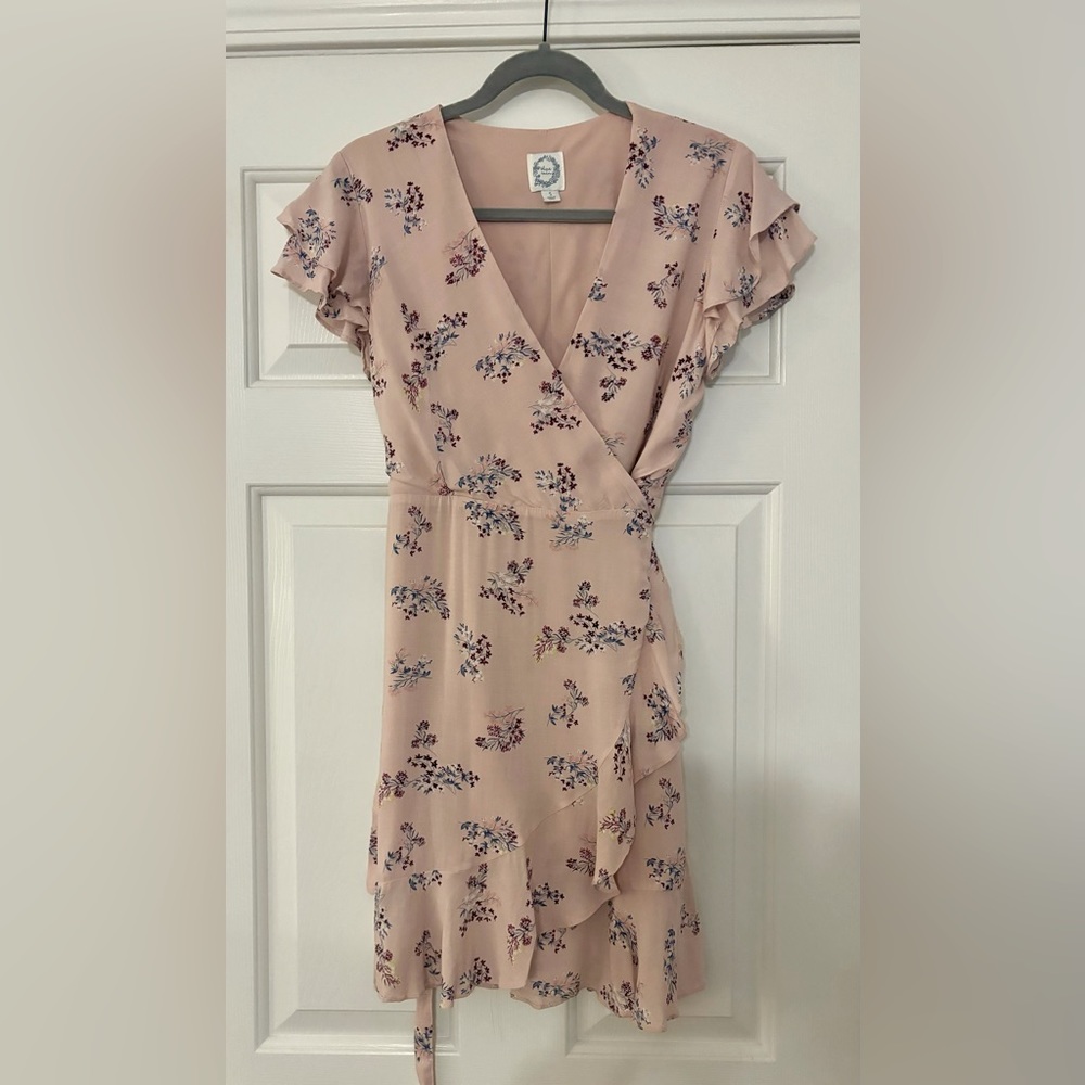 Francesca’s floral wrap dress